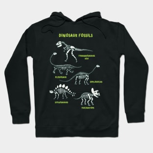 Dinosaur Fossils - Dino skeletons by Cecca Designs Hoodie